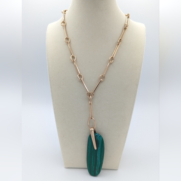 Robert Lee Morris Jewelry - Robert Lee Morris SOHO Sculptural Stone Pendant Y Necklace NEW